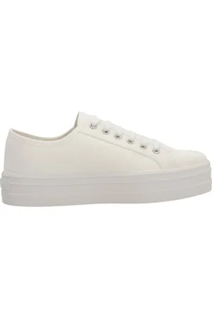victoria Femme, Chaussures, Blanc, Taille: 38 EU Platform Canvas Baskets