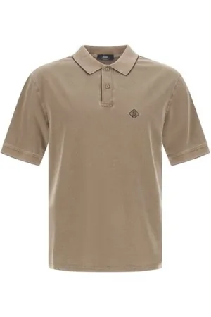 HERNO Homme, Tops, Brun, Taille: XL Polo en Coton Piqué avec Logo