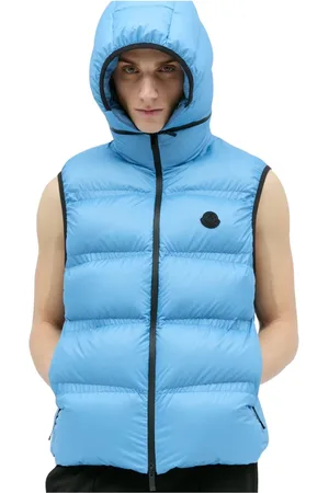 Moncler Homme, Vestes, Bleu, Taille: L Lausen Down Gilet