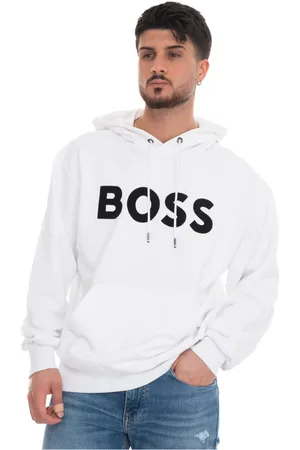 HUGO BOSS Homme, Sweatshirts et sweats à capuche, Blanc, Taille: M Sweat à capuche oversize