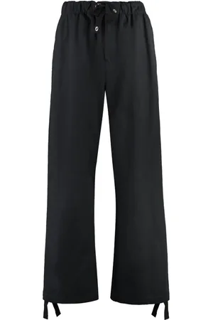 VERSACE Homme, Pantalons, Noir, Taille: M Pantalon en coton avec chevilles ajustables