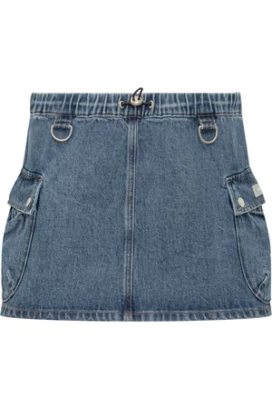 COPERNI Femme, Jupes, Bleu, Taille: 36 FR Jupe Cargo en Denim
