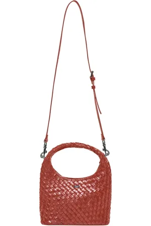 Bomboogie Femme, Sacs, Rouge, Taille: ONE Size Leather Bag with Handle and Shoulder Strap