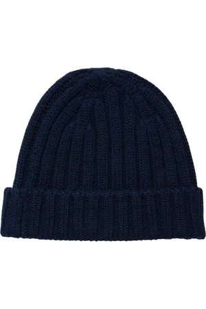 Brooks Brothers Homme, Accessoires, Bleu, Taille: ONE Size Bonnet en laine mérinos
