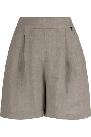 Bomboogie Femme, Shorts, Gris, Taille: 44 FR Linen Bermuda Shorts