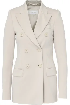 Sportmax Femme, Vestes, , Taille: 38 FR Blazer en jersey à double boutonnage Tortora