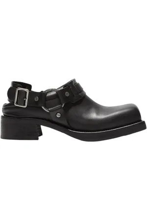 Acne Studios Femme, Chaussures, Noir, Taille: 38 EU Mules Plates à Boucle en Cuir