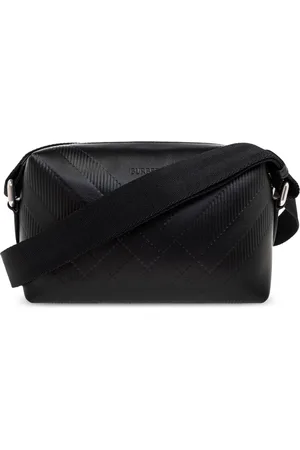 Burberry Homme, Sacs, Noir, Taille: ONE Size Sac à bandoulière en cuir