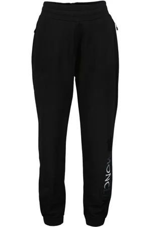 Moncler Femme, Pantalons, Noir, Taille: 40 FR Pantalon de jogging Logo Coupe Droite