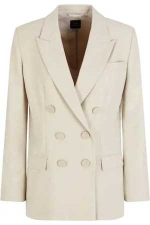 Armani Exchange Femme, Vestes, , Taille: 38 FR Veste en twill à double boutonnage avec boutons en métal