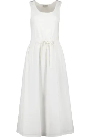 Moncler Femme, Robes, Blanc, Taille: 38 FR Robe Longue