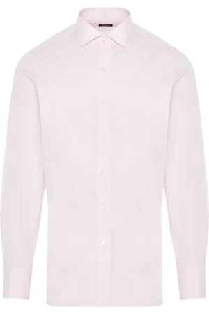 Finamore Homme, Chemises, Rose, Taille: 4XL Chemise en coton italienne, 100% coton