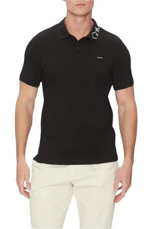 Calvin Klein Homme, Tops, Noir, Taille: XL Polo Stretch Pique Col Logo