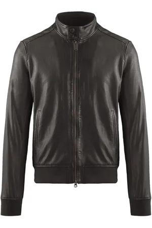 Bomboogie Homme, Vestes, Brun, Taille: S Friz Leather Bomber Jacket