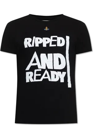 Vivienne Westwood Homme, Tops, Noir, Taille: L T-shirt avec logo