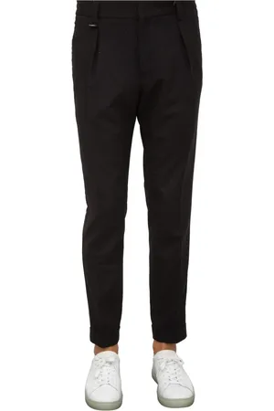Paolo Pecora Homme, Pantalons, Noir, Taille: L Pantalon en Tissu Noir Modèle Élégant
