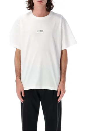 Maison Margiela Homme, Tops, Blanc, Taille: M T-shirt élégant avec étiquette