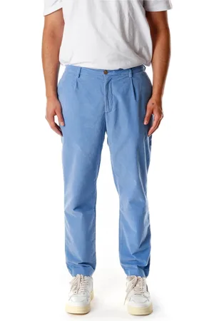 American Vintage Homme, Pantalons, Bleu, Taille: L Corduroy Chinos Pantalon Casual Élégant