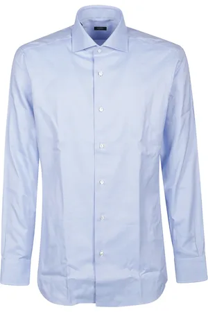 BARBA Homme, Chemises, Bleu, Taille: L Chemise Classique à Manches Longues