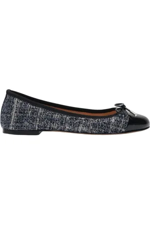Scarosso Femme, Chaussures, Bleu, Taille: 35 EU Ballerines en tweed bleu avec lacets