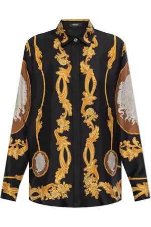 VERSACE Femme, Blouses et Chemises, Noir, Taille: 40 FR Chemise en soie