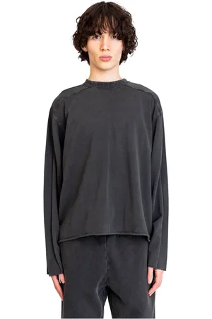 Entire Studios Homme, Tops, Noir, Taille: L Tee-shirt à Manches Longues Noir Lavé