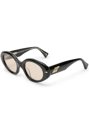 Le Specs Unisex, Accessoires, Noir, Taille: L Lunettes de Soleil Oversize Ovales en Noir