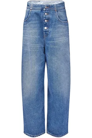 Maison Margiela Femme, Jeans, Bleu, Taille: W26 Jean Évasé Bleu Denim Boutonné