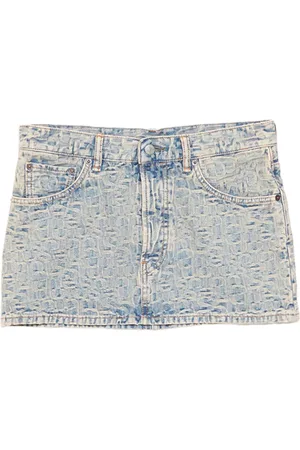 Acne Studios Femme, Jupes, Bleu, Taille: 38 FR Mini-jupe en Jacquard Denim