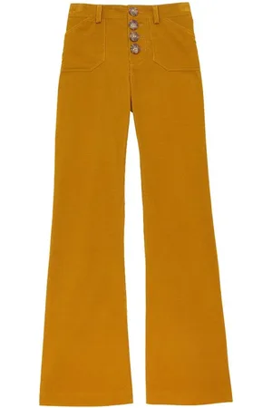 Inès de la Fressange Femme, Pantalons, Jaune, Taille: 40 FR Pantalon Flare Cut Ocre