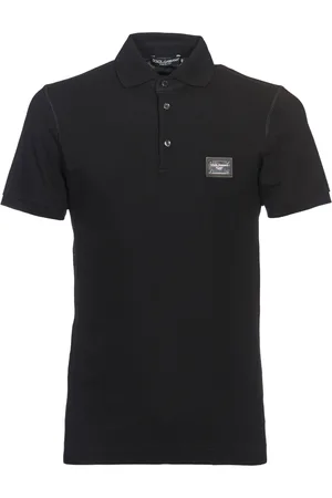 Dolce & Gabbana Homme, Tops, Noir, Taille: XL Polo Slim Fit
