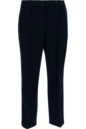 Michael Kors Femme, Pantalons, Bleu, Taille: 38 FR Pantalon Bleu Taille Haute, Coupe Regular
