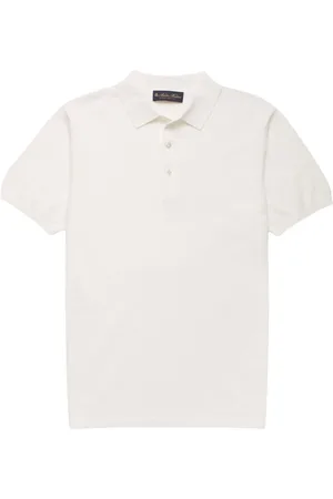 Brooks Brothers Homme, Tops, Blanc, Taille: S Polo en coton