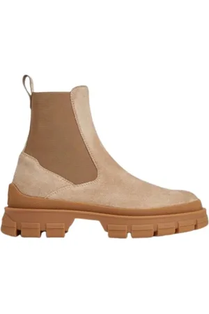 Moncler Femme, Chaussures, , Taille: 39 1/2 EU Bottines Chelsea en daim à semelle profilée
