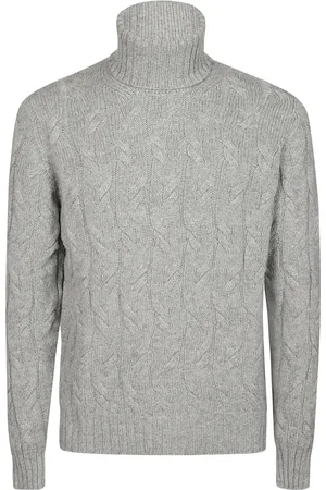 DRUMOHR Homme, Pulls, Gris, Taille: L Pull à col roulé tressé