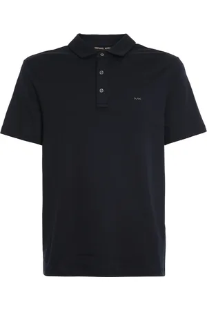 Michael Kors Homme, Tops, Bleu, Taille: M Polo en Coton Noir avec Logo