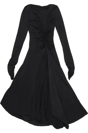 Acne Studios Femme, Robes, Noir, Taille: 38 FR Robe Évasée à Manches Longues