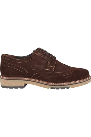 ARA Homme, Chaussures, Brun, Taille: 41 EU Chaussures à lacets en daim marron pour hommes