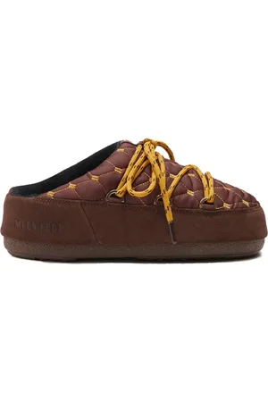 Moon Boot Femme, Chaussures, Brun, Taille: 37 EU Sandales Mules Matelassées à Logo