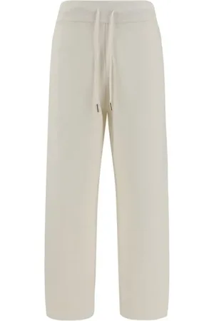 Moncler Femme, Pantalons, Blanc, Taille: 40 FR Pantalon Écourté
