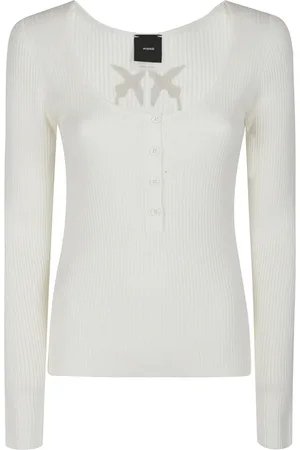 Pinko Femme, Pulls, Blanc, Taille: 36 FR Pull Confortable