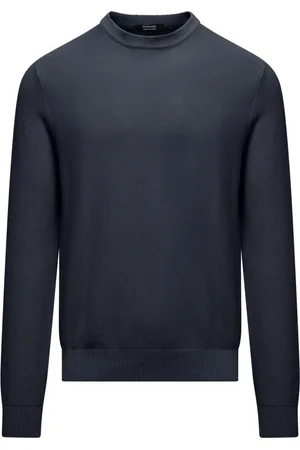 Bomboogie Homme, Pulls, Bleu, Taille: L Ribbed crew-neck sweater