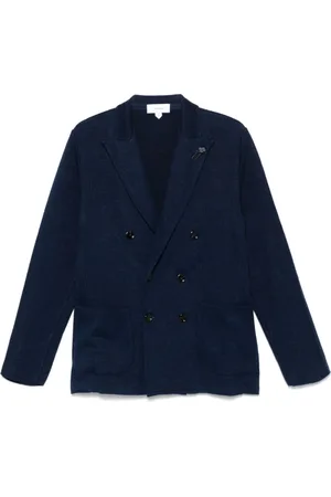 LARDINI Homme, Vestes, Bleu, Taille: S Veste bleue à double boutonnage avec poches