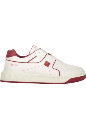 VALENTINO GARAVANI Homme, Chaussures, Blanc, Taille: 44 EU Baskets basses en cuir perforé