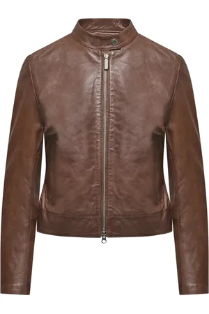 Bomboogie Femme, Vestes, Brun, Taille: 36 FR Vinn Leather Jacket