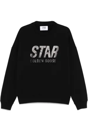Golden Goose Femme, Sweatshirts et sweats à capuche, Noir, Taille: 40 FR Pull Ras du Cou Noir