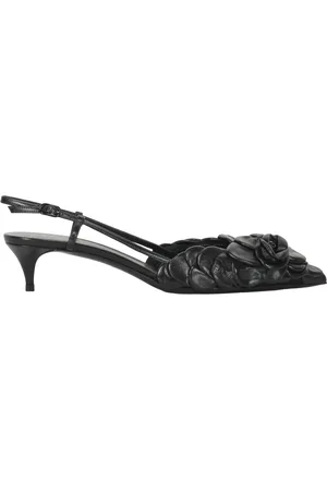 VALENTINO GARAVANI Femme, Chaussures, Noir, Taille: 37 EU Escarpins à Bout Pointu et Fleurs