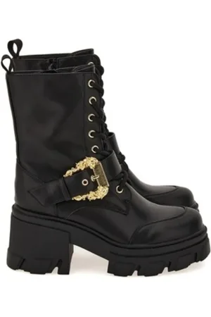 VERSACE Femme, Chaussures, Noir, Taille: 37 EU Bottes