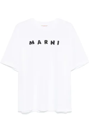 Marni Femme, Tops, Blanc, Taille: 38 FR Collection de T-shirts Élégants
