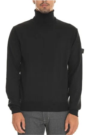Peuterey Homme, Pulls, Noir, Taille: 2XL Pull à col roulé avec coudières